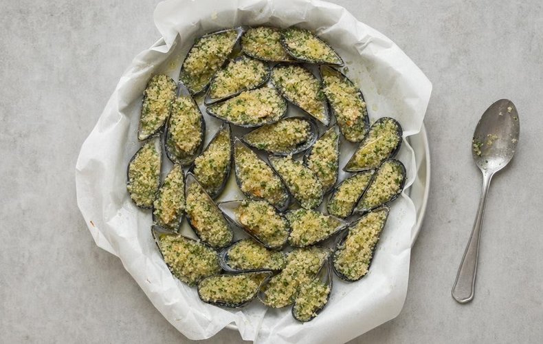 Cozze Gratinate: passo 3