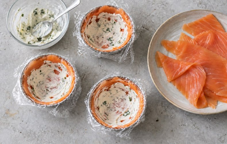 Cupolette di Salmone e Avocado: passo 3