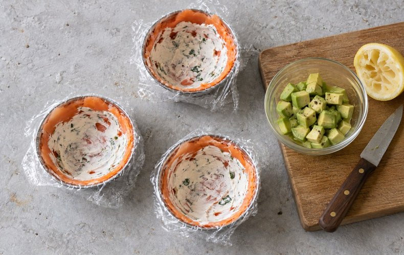 Cupolette di Salmone e Avocado: passo 4