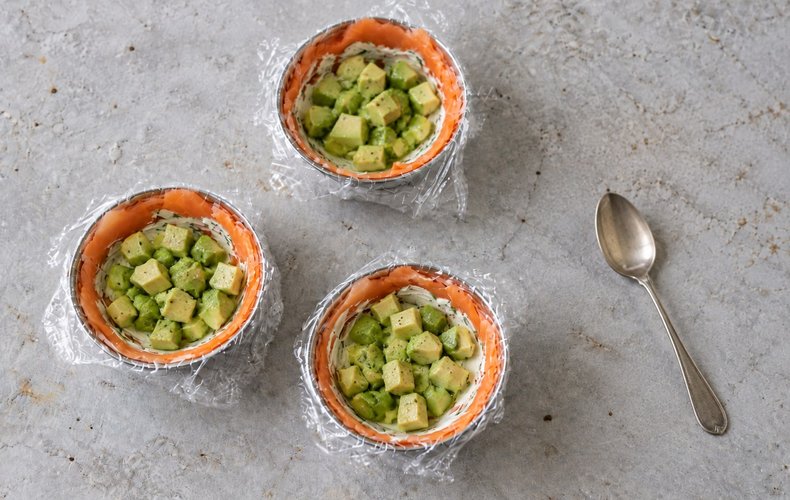 Cupolette di Salmone e Avocado: passo 5
