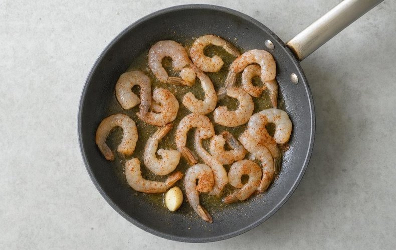 Gamberi Aglio e Peperoncino: passo 2