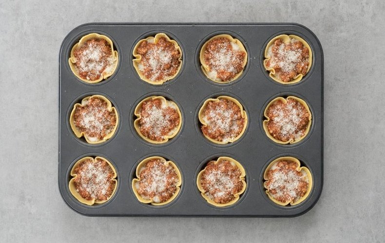 Mini Lasagne Cupcake: passo 6