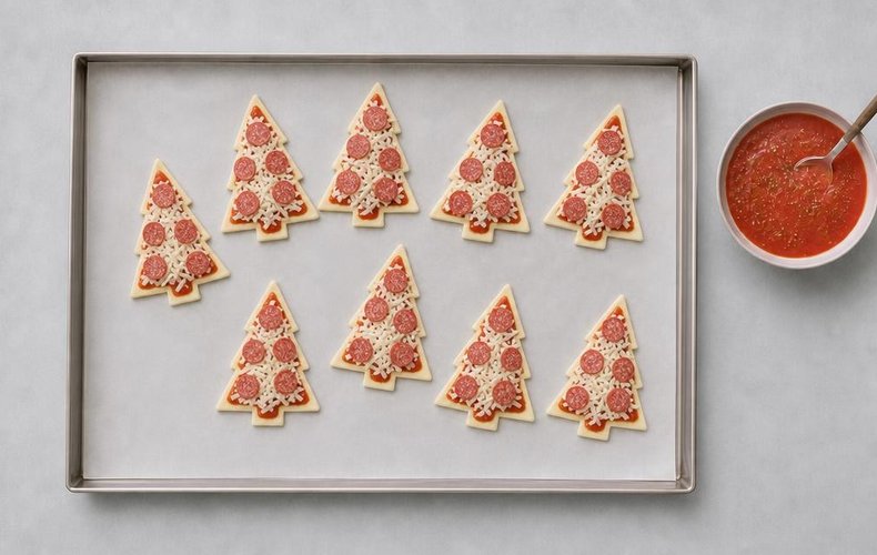 Pizzette di Natale Alberello: passo 3
