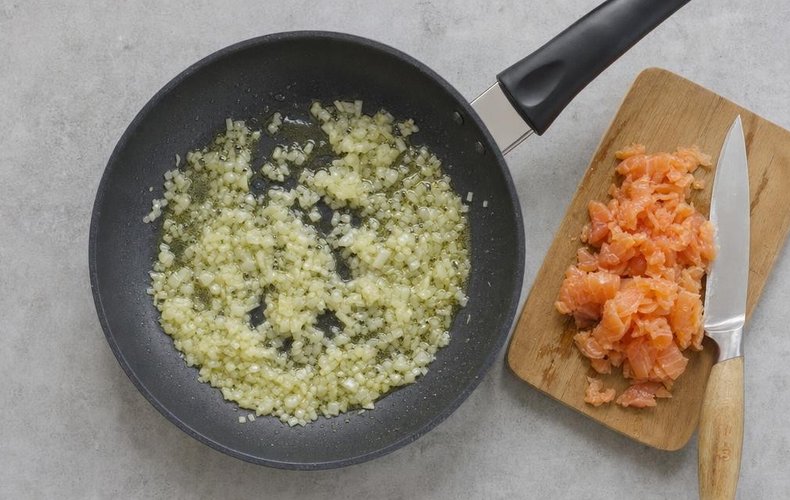 Risotto al Salmone Affumicato: passo 1