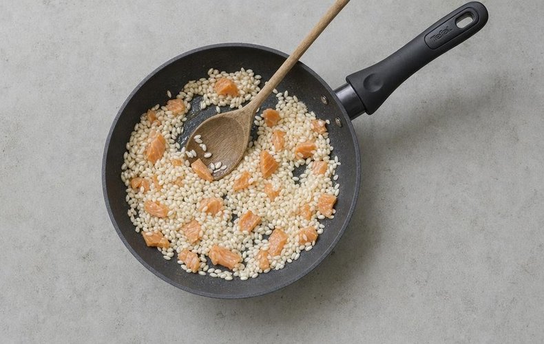 Risotto al Salmone Affumicato: passo 2