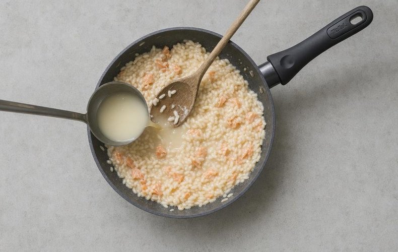 Risotto al Salmone Affumicato: passo 4