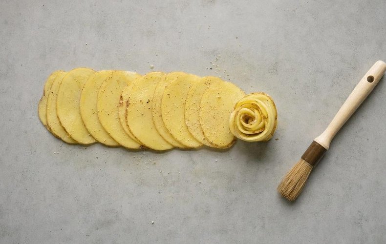 Rose di Patate e Bacon al Forno: passo 3