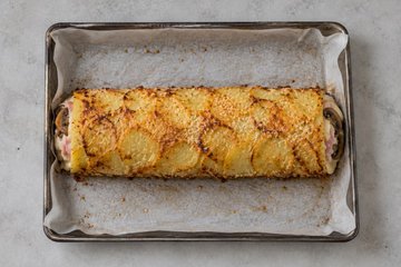Rotolo di Patate, Funghi e Scamorza: passo 6