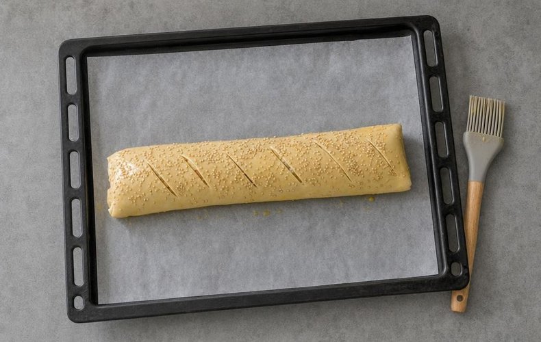 Strudel Salato di Mele Verdi e Salmone: passo 3
