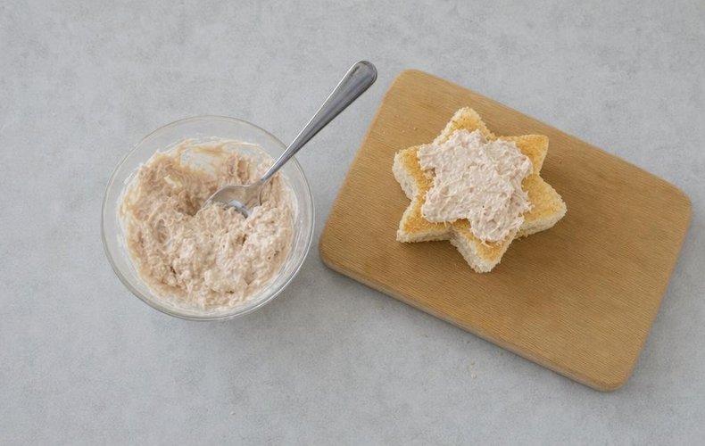 Tartine Stella di Natale: passo 4
