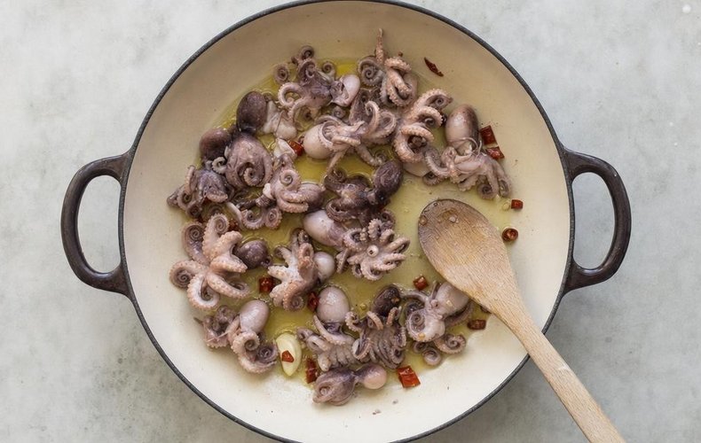 Zuppa di Moscardini: passo 1